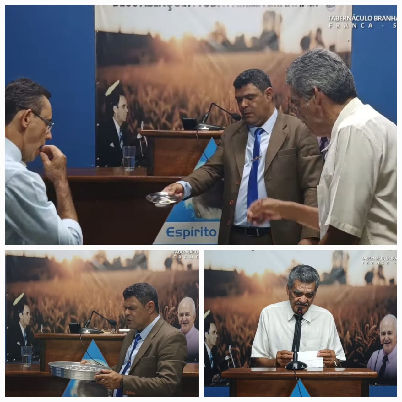 PR ADRIANO E SUA JUNTA DE DIÁCONOS TOMANDO CEIA  EM SÃO JOAQUIM DA BARRA SP...