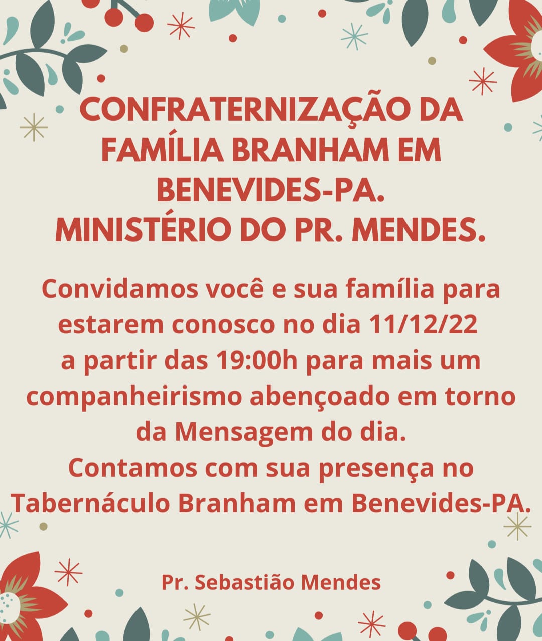 CONFRATERNIZAÇÃO DA FAMILIA BRANHAM EM BENEVIDES PÁ...